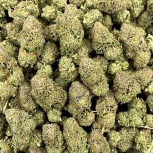 Trainwreck THCA Flower - hybrid strain with piney lemon flavors and potent THCA effects